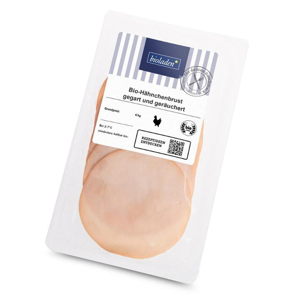 Produktfoto zu Hähnchenbrust geräuchert 80g bioladen