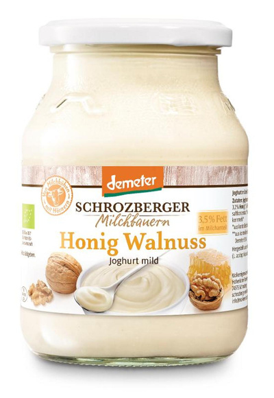 Produktfoto zu Joghurt Honig-Walnuss 3,5 % 500g Schrozberger Milchbauern