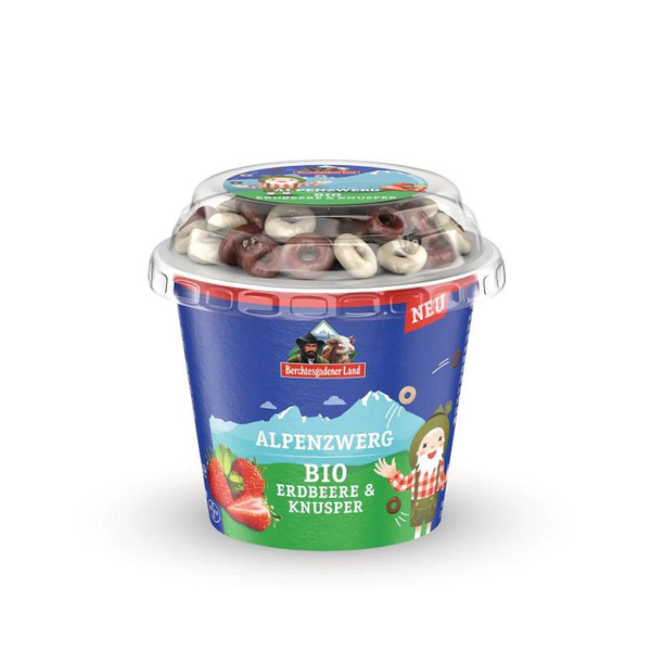 Produktfoto zu Alpenzwerg Erdbeere & Knusper Joghurt 137g Berchtesgadener Land