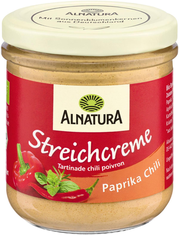 Produktfoto zu VPE Streichcreme Paprika Chilli 6x180g Alnatura