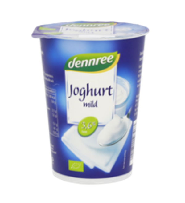 Produktfoto zu Joghurt natur mild 3,8% 500g dennree