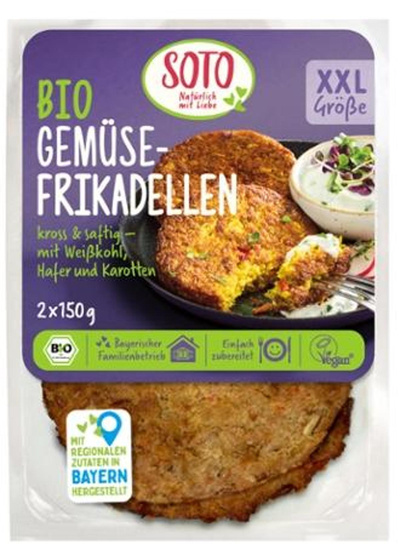 Produktfoto zu Gemüsefrikadellen (2 Stück) 300g SOTO