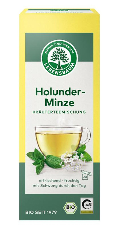 Produktfoto zu Kräutertee Holunder Minze 20×1,5g Lebensbaum