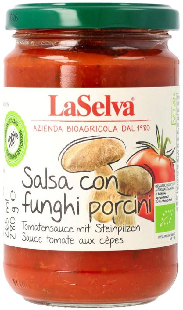 Produktfoto zu Salsa con funghi porcini (Tomatensauce mit Steinpilzen) 280g LaSelva