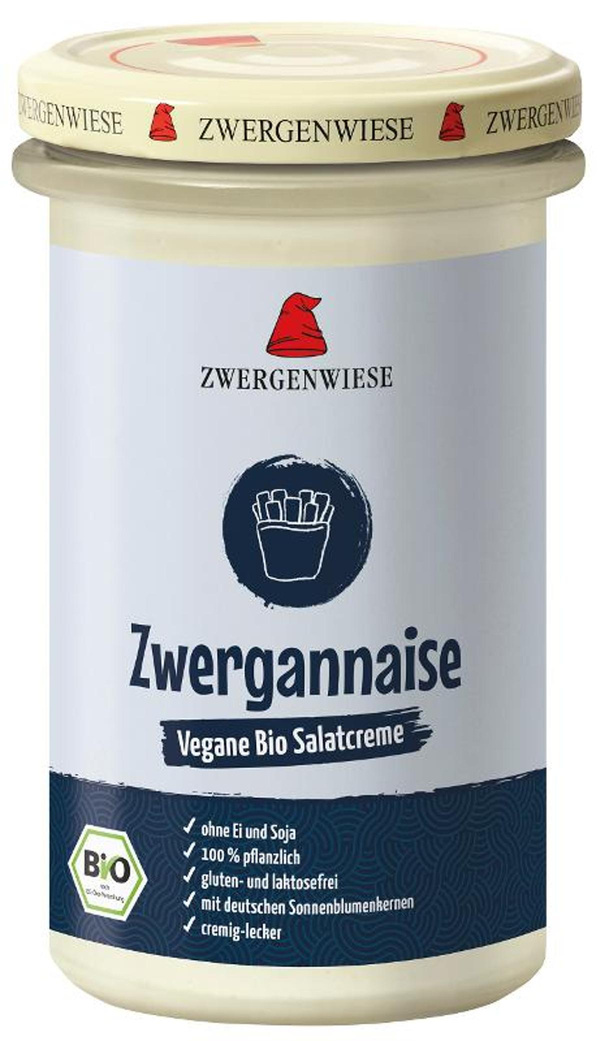 Produktfoto zu Zwergannaise vegane Salatcreme 230ml Zwergenwiese