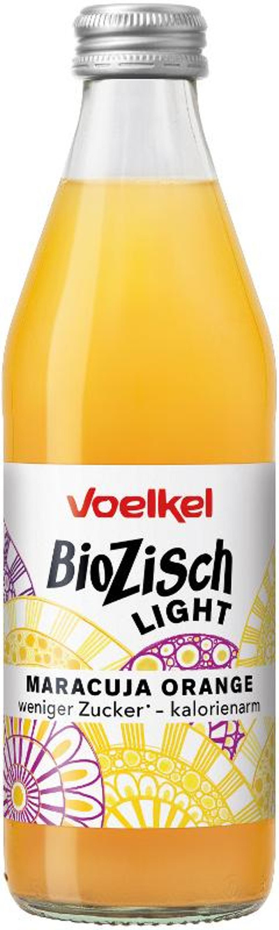 Produktfoto zu BioZisch light Maracuja Orange 0,33l Voelkel