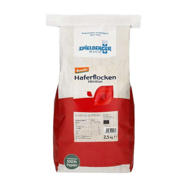 Produktfoto zu Haferflocken Kleinblatt demeter 2,5kg Spielberger Mühle