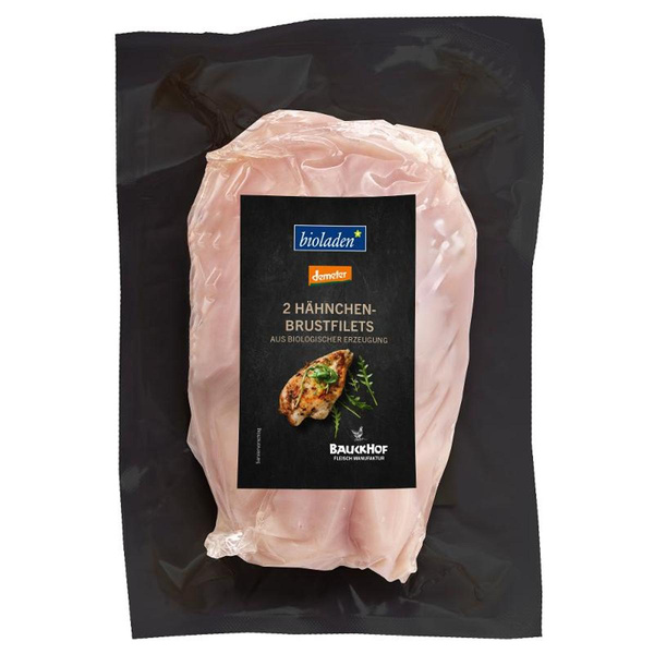 Produktfoto zu Hähnchenbrust 2 Stück ca. 350g demeter Fleischmanufaktur