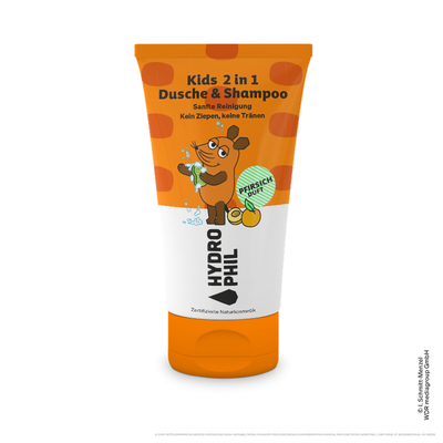 Produktfoto zu 2 in 1 Dusche & Shampoo Pfirsich 200ml Hydrophil