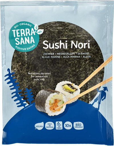 Produktfoto zu Sushi Noriblätter 10 Stück 25g Terra Sana