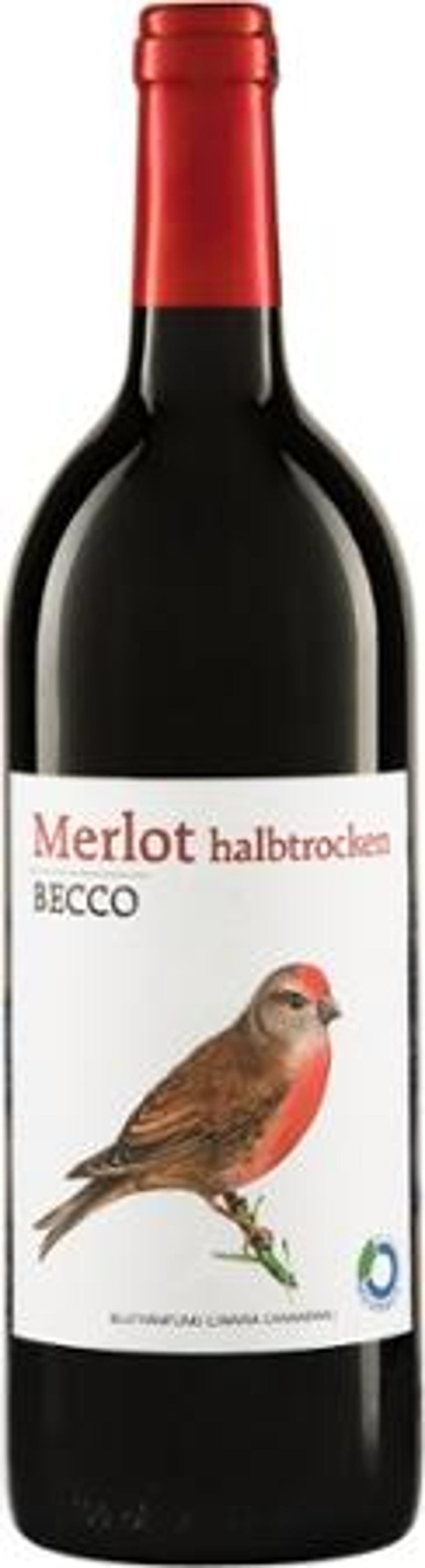 Produktfoto zu VPE Merlot Becco halbtrocken rot 6x1l Riegel Bioweine
