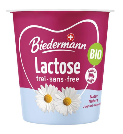 Produktfoto zu VPE Joghurt natur lactosefrei 3,5% 6x200g Molkerei Biedermann