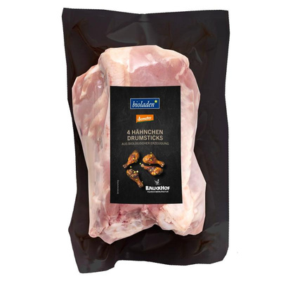 Produktfoto zu Hähnchen-Drumsticks 4 Stück ca. 400g demeter Fleischmanufaktur