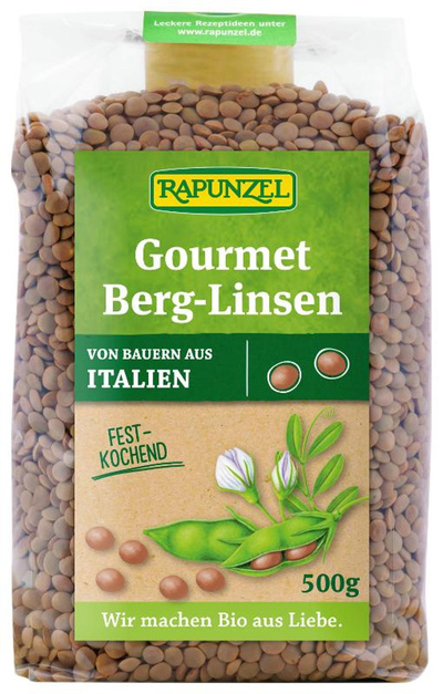 Produktfoto zu Gourmet Berg-Linsen braun 500g Rapunzel