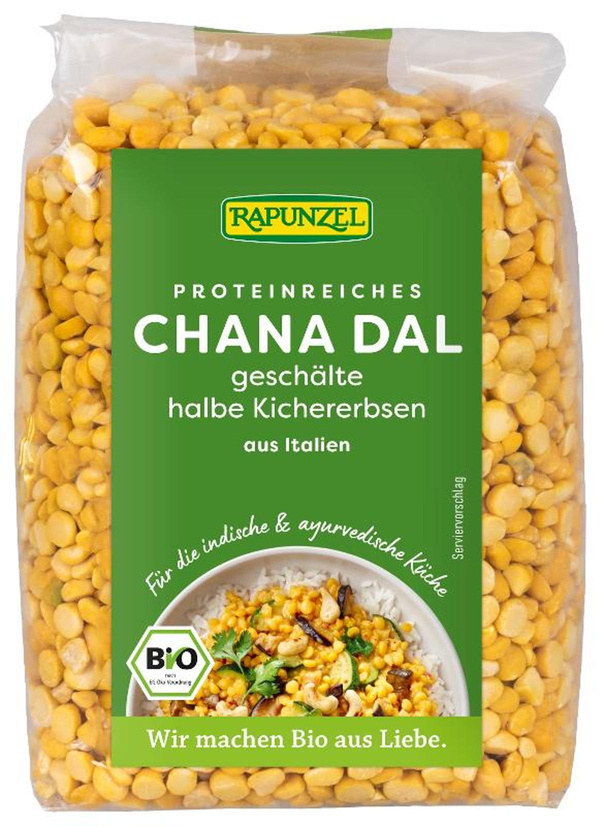 Produktfoto zu VPE Chana dal kichererbsen halb, geschält 6x500g Rapunzel