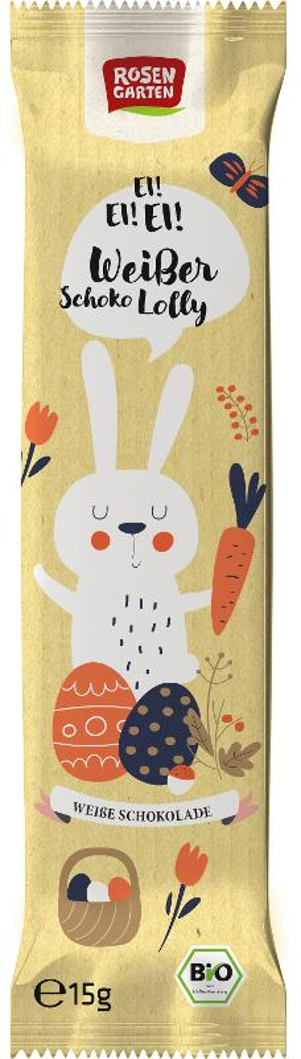 Produktfoto zu Weißer Lolly Hase 15g Rosengarten