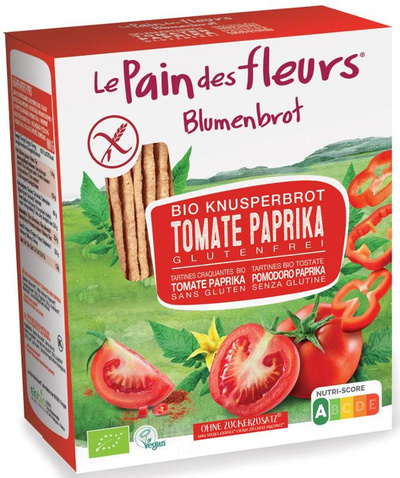 Produktfoto zu Blumenbrot Tomate Paprika glutenfrei 2x75g EKIBIO