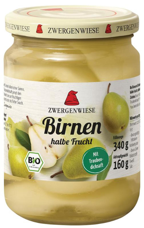 Produktfoto zu Birnen halbe Frucht 340g Zwergenwiese