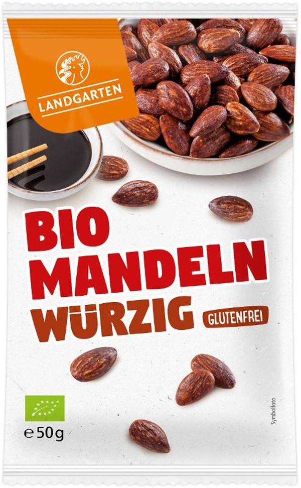 Produktfoto zu Bio Mandeln würzig 50g Landgarten
