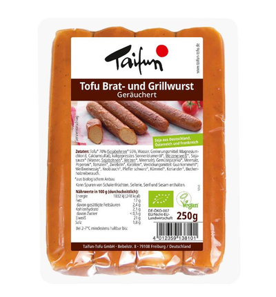 Produktfoto zu Tofu Brat- und Grillwurst geräuchert 250g Taifun