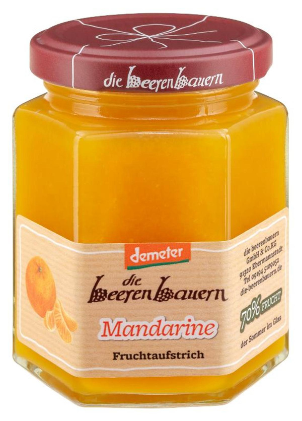 Produktfoto zu Mandarine Fruchtaufstrich 200g Die Beerenbauern