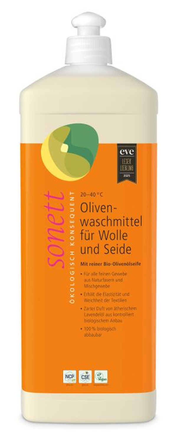 Produktfoto zu Olivenwaschmittel für Wolle und Seide 1 l Sonett