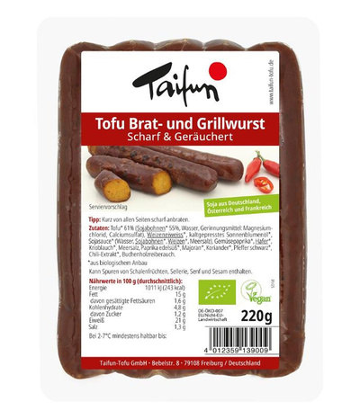 Produktfoto zu Tofu Brat- und Grillwurst 220g Taifun