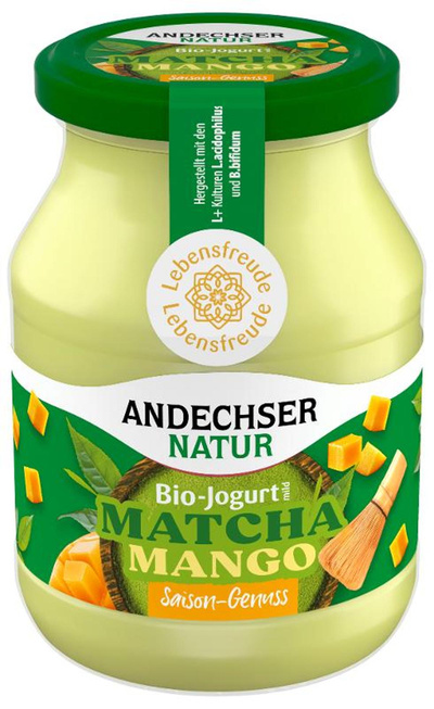 Produktfoto zu Joghurt Matcha Mango 500g Andechser Natur