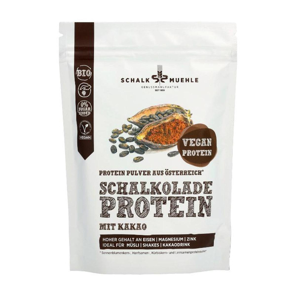 Produktfoto zu Veganes Schokoladen Protein Pulver 250g Schallk Mühle