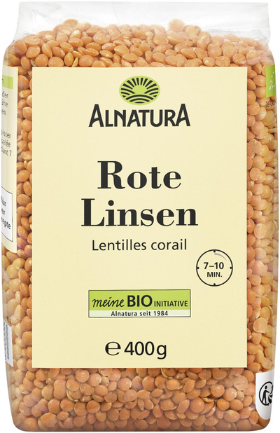 Produktfoto zu Rote Linsen 400g Alnatura