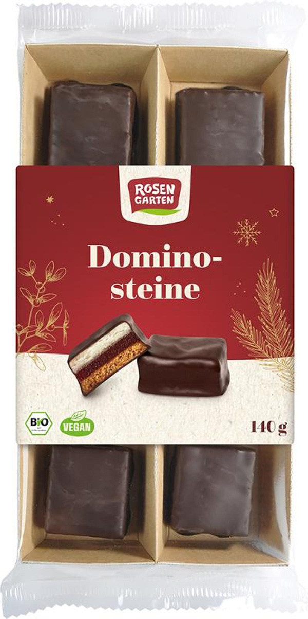 Produktfoto zu Dominosteine Zartbitter 140g Rosengarten
