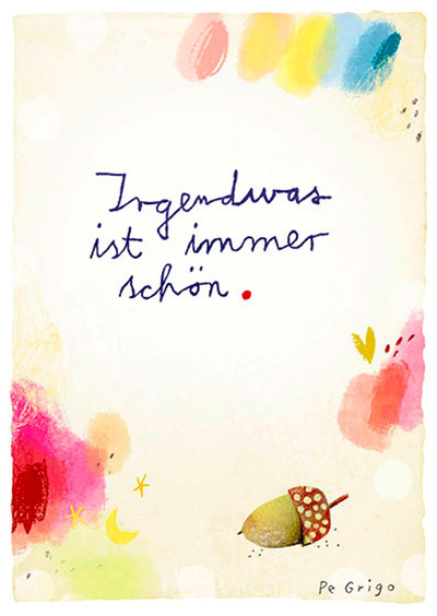 Produktfoto zu Postkarte Irgendwas ist immer schön (gelb) Pe Grigo