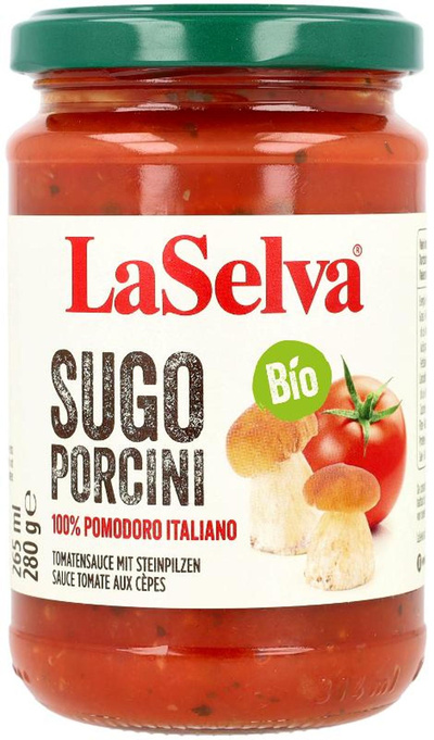 Produktfoto zu Salsa con funghi porcini (Tomatensauce mit Steinpilzen) 280g LaSelva
