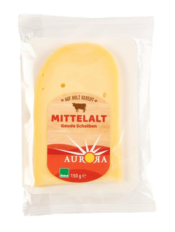 Produktfoto zu Gouda mittelalt in Scheiben 150g Aurora Gold