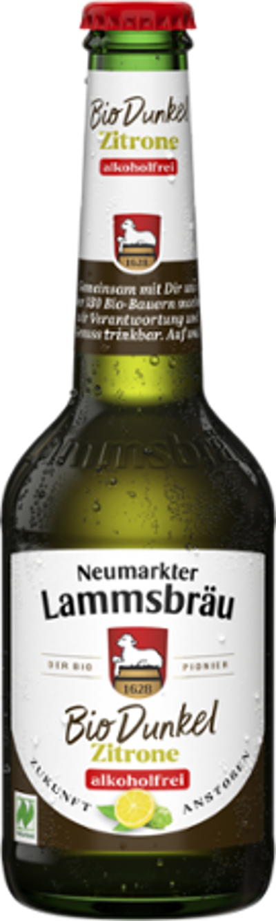 Produktfoto zu Lammsbräu Dunkel Pure Zitrone alkoholfrei 0,33l Neumarkter