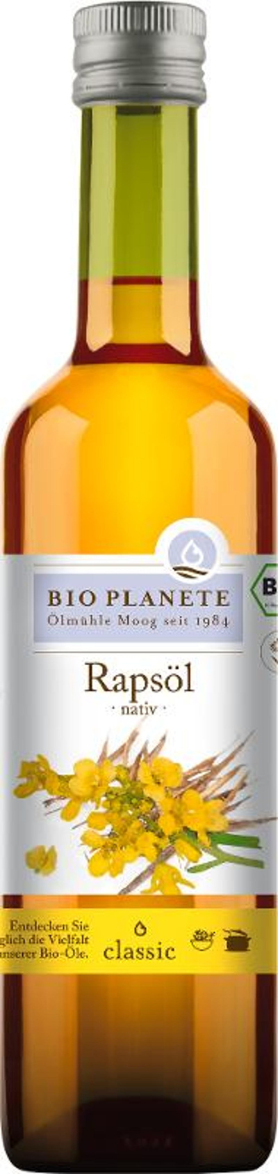 Produktfoto zu Rapsöl nativ 0,5l BioPlanete