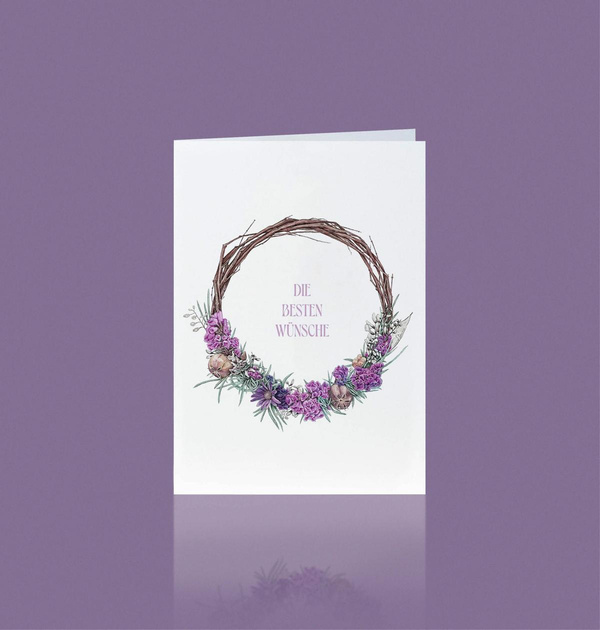 Produktfoto zu Doppelkarte "Die besten Wünsche" Aikona Illustration