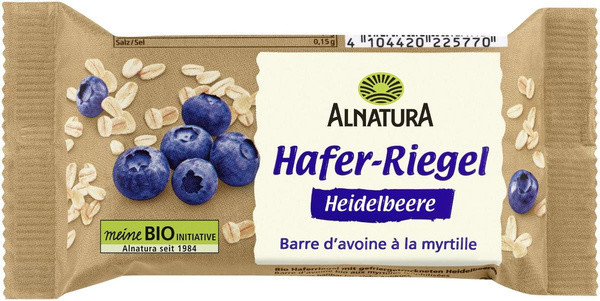 Produktfoto zu Hafer Riegel Heidelbeere 60g Alnatura