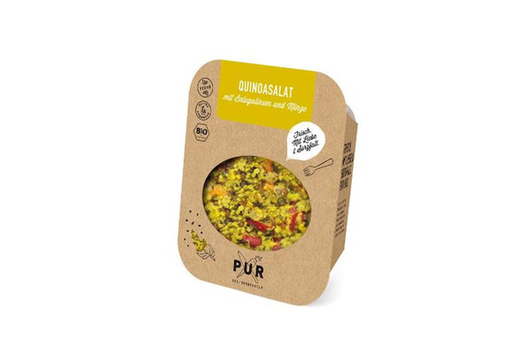 Produktfoto zu Quinoa Salat mit Belugalinsen und Minze 200g PUR Bio Manufaktur