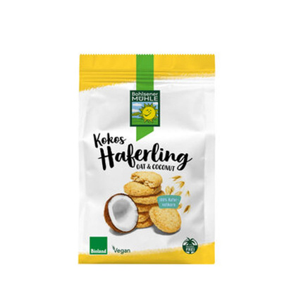 Produktfoto zu Kokos Haferling 125g Bohlsener Mühle