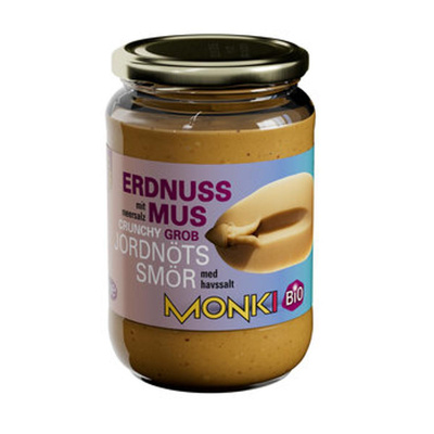 Produktfoto zu Erdnussmus grob 650g Monki