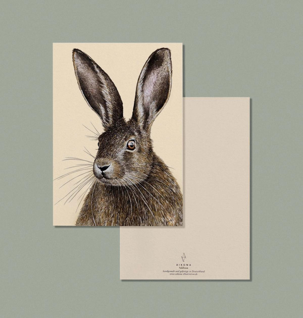 Produktfoto zu Postkarte "Hase" Aikona Illustration