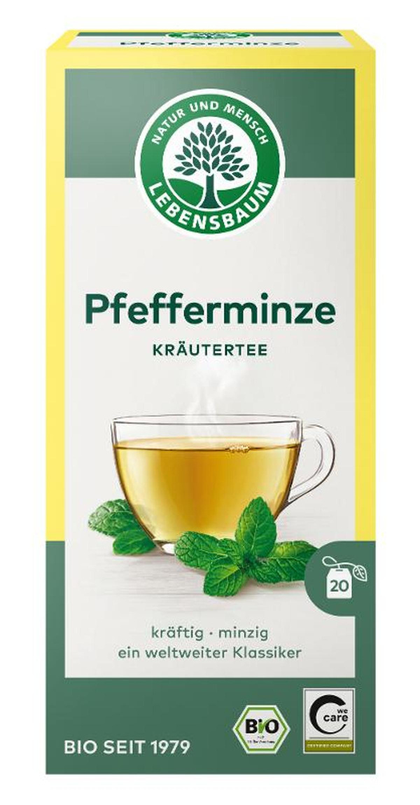 Produktfoto zu Kräutertee Pfefferminz 20x1,5g Lebensbaum