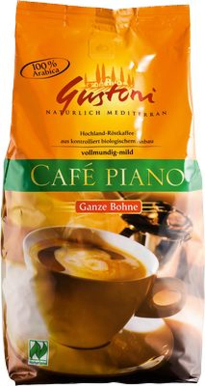 Produktfoto zu Kaffee Café Piano ganze Bohnen 1kg Gustoni