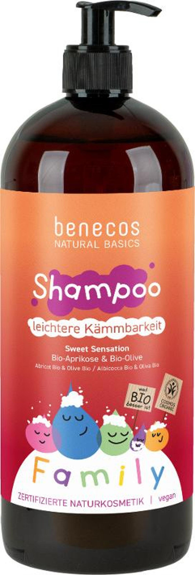 Produktfoto zu Shampoo Family Sweet Sensation Apricos Olive 950 ml benecos