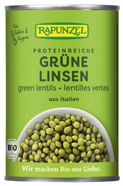 Produktfoto zu VPE Grüne Linsen in der Dose 6x400g Rapunzel