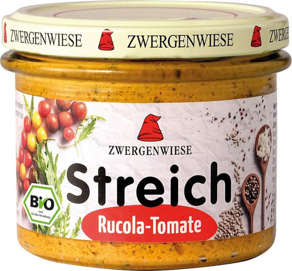Produktfoto zu VPE Streich Rucola Tomate 12x180g Zwergenwiese