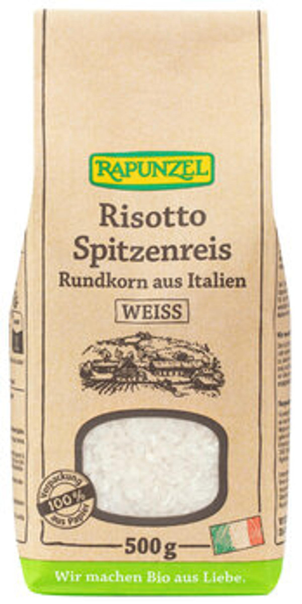Produktfoto zu Risotto Rundkorn Spitzenreis 'Ribe' weiß 500g Rapunzel