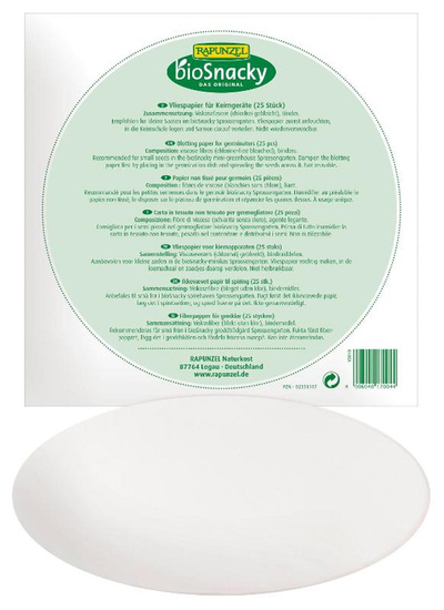 Produktfoto zu Vliespapier Sprossengarten 25 Blatt bioSnacky Rapunzel