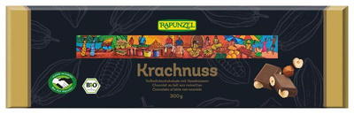 Produktfoto zu Krachnuss Vollmilch Schokolade Haselnuss 300g Rapunzel